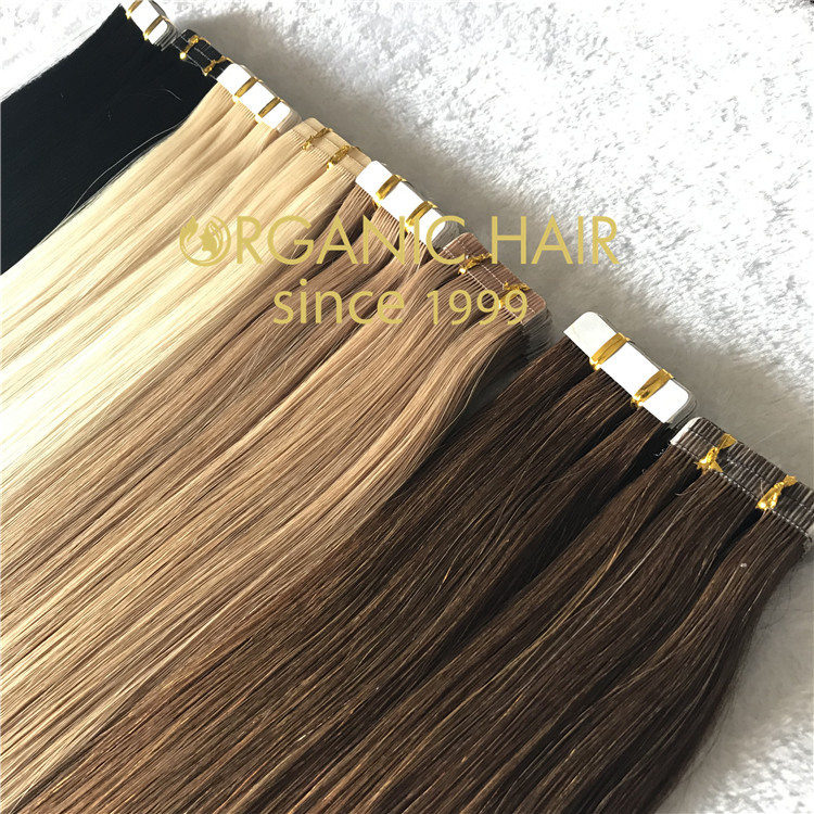 High quality custom color tape in hair extensions CC115